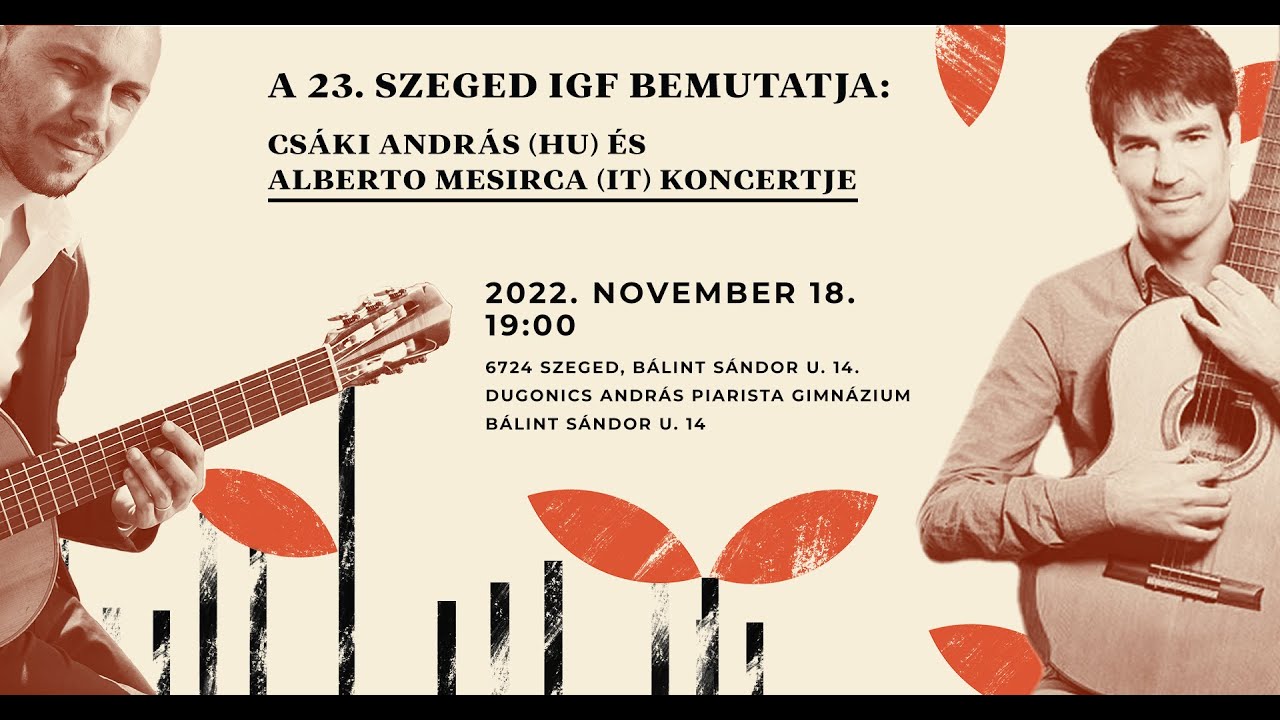 Koncert: Alberto Mesirca (IT) I 23. Szeged IGF