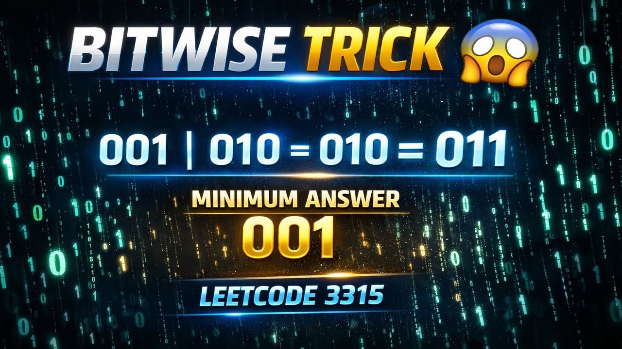Leetcode 3315 Explained | Construct the Minimum Bitwise Array II (Bitwise Trick Revealed)