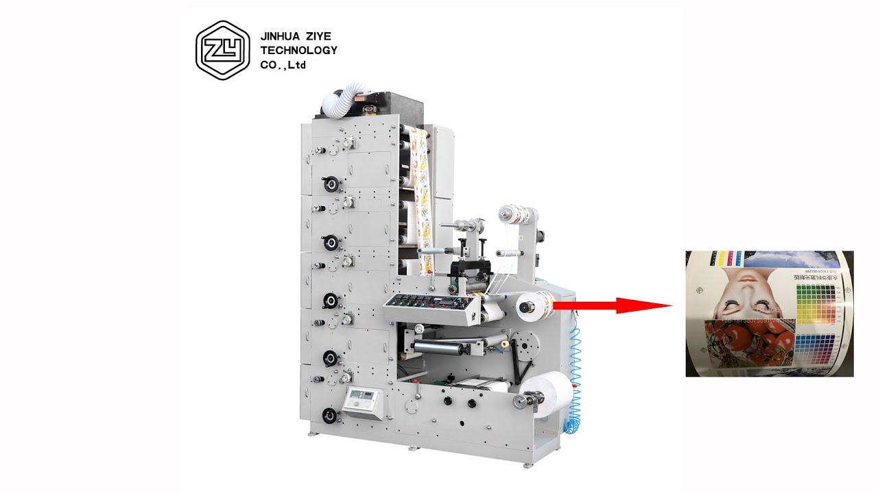 FPL320 Label Flexo Printing Machine Operation Video