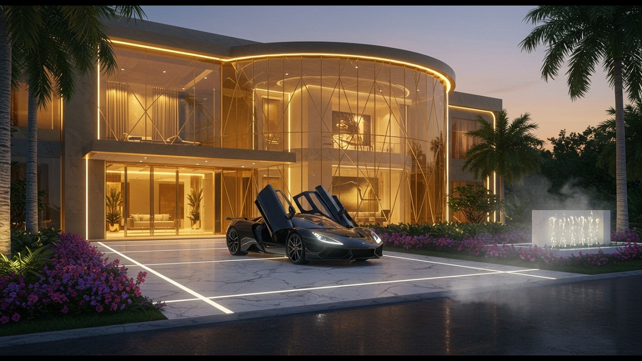 Recorrido EXCLUSIVO por la Mansión de Cristal de 85 Millones | Frente al Agua y Diseño Ultramoderno