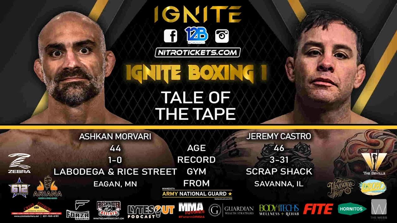 Ignite Boxing 1 Ashkan Morvsari vs Jeremy Castro