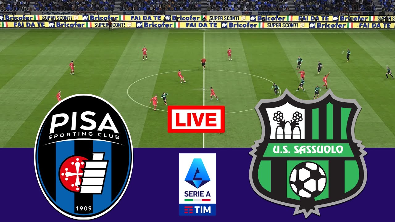 🔴 In Diretta : Pisa vs Sassuolo | Serie A 2025/26 | Streaming completo della partita