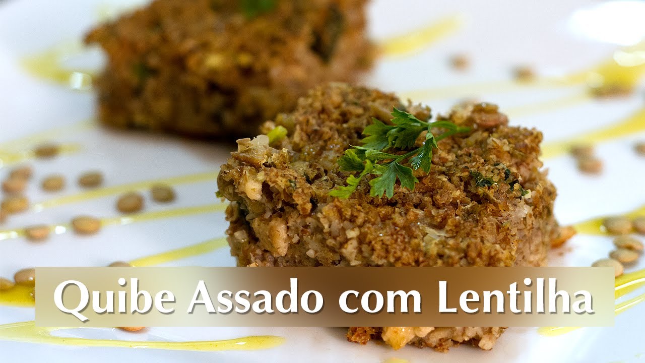 Receita de Quibe Assado com Lentilha (Vegan)