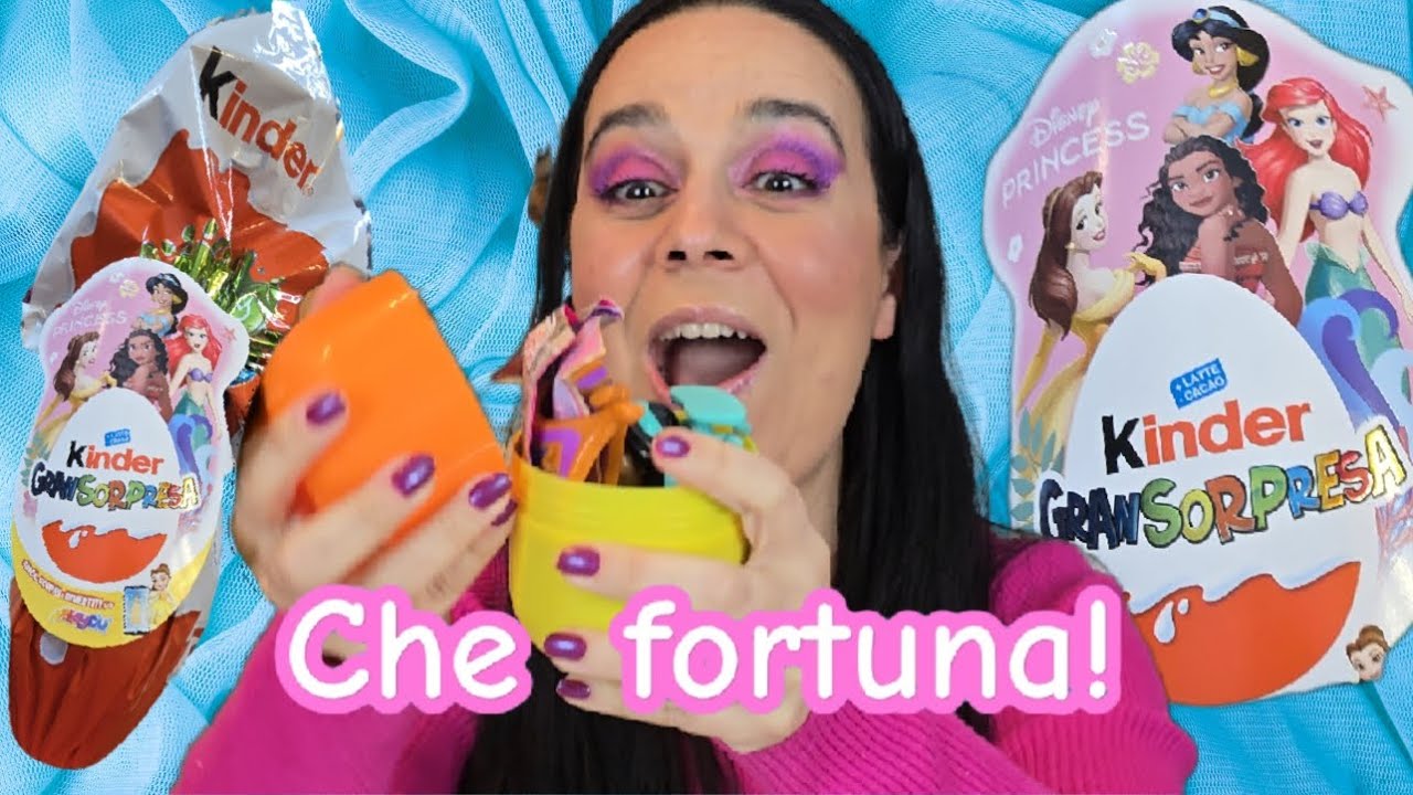 APRIAMO INSIEME L'UOVO DI PASQUA KINDER GRANSORPRESA 2025 😍 Disney Princess
