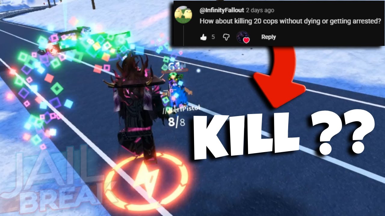 I TRIED TO KILL 20 COPS WITHOUT DYING OR GETTING ARRESTED | ROBLOX JAILBREAK