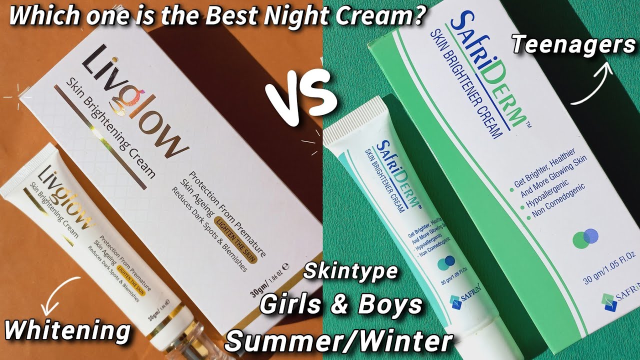 Cream for FACE | Best night cream🤔| livglow cream | maxdif cream | safriderm cream|brightening cream