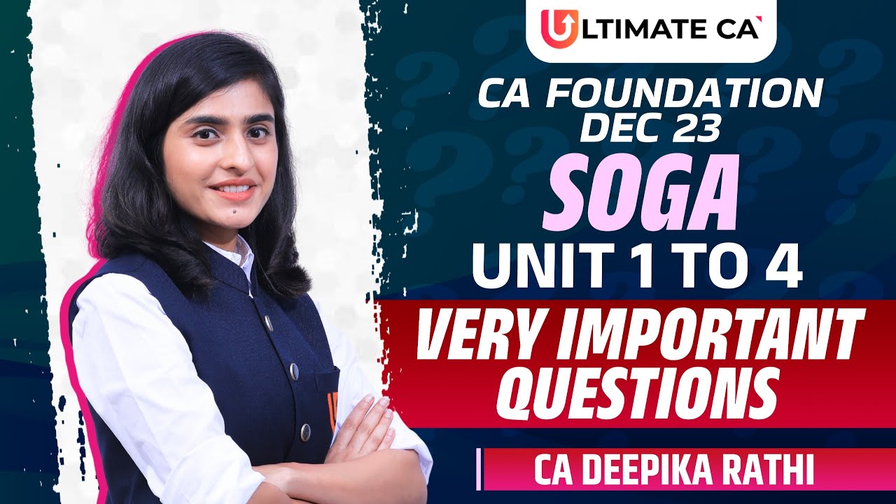 Marathon Revision Of Complete Sales Of Goods Act | CA Foundation DEC 2023 | CA Deepika Rathi