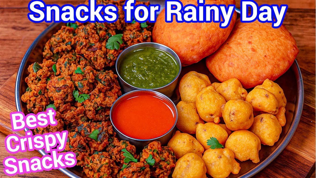 Monsoon Special Snacks - Best Indian Snack Platter | Hot Pakora, Fluffy Buns & Chutneys