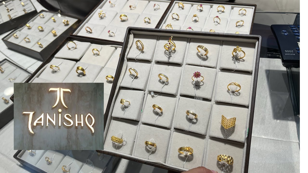 Huge collection Tanishq daily wear gold ring / gold band ring / challa design with price and weight