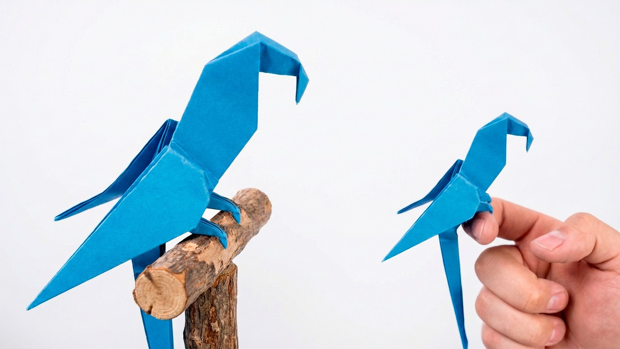 How to Make an Origami Macaw Parrot - No cut | Step-by-Step Tutorial