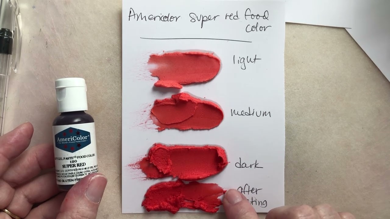 Americolor Super Red food coloring demo and review.