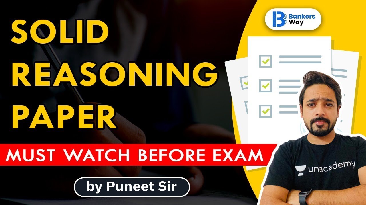 11:15 AM - IBPS PO Pre 2020 | Solid Paper Reasoning by Puneet Sharma | Must Watch Before Exam