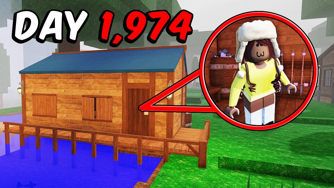 Surviving In A FISHING HUT For 99 Nights In The Forest!