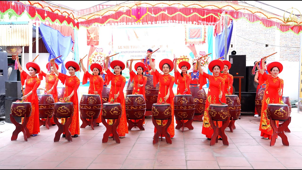 Màn Trống Hội Thôn Ông Tố Tại Lễ Hội Đình Trung Đạo | Trống Hội Ấn Tượng, Hay Nhất | YenMyMedia