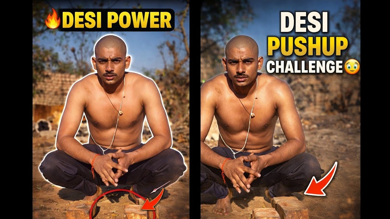 150 Pushup Challenge 😳 | 2 ईंटों पर Desi Power 💪
