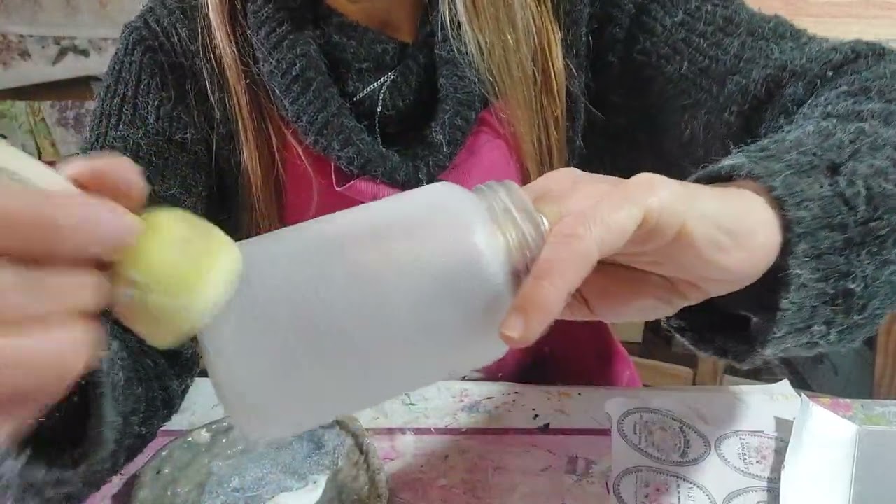 Como hacer decoupage y Esmerilado en vidrio facil y sencillo 💯💥😍🎨