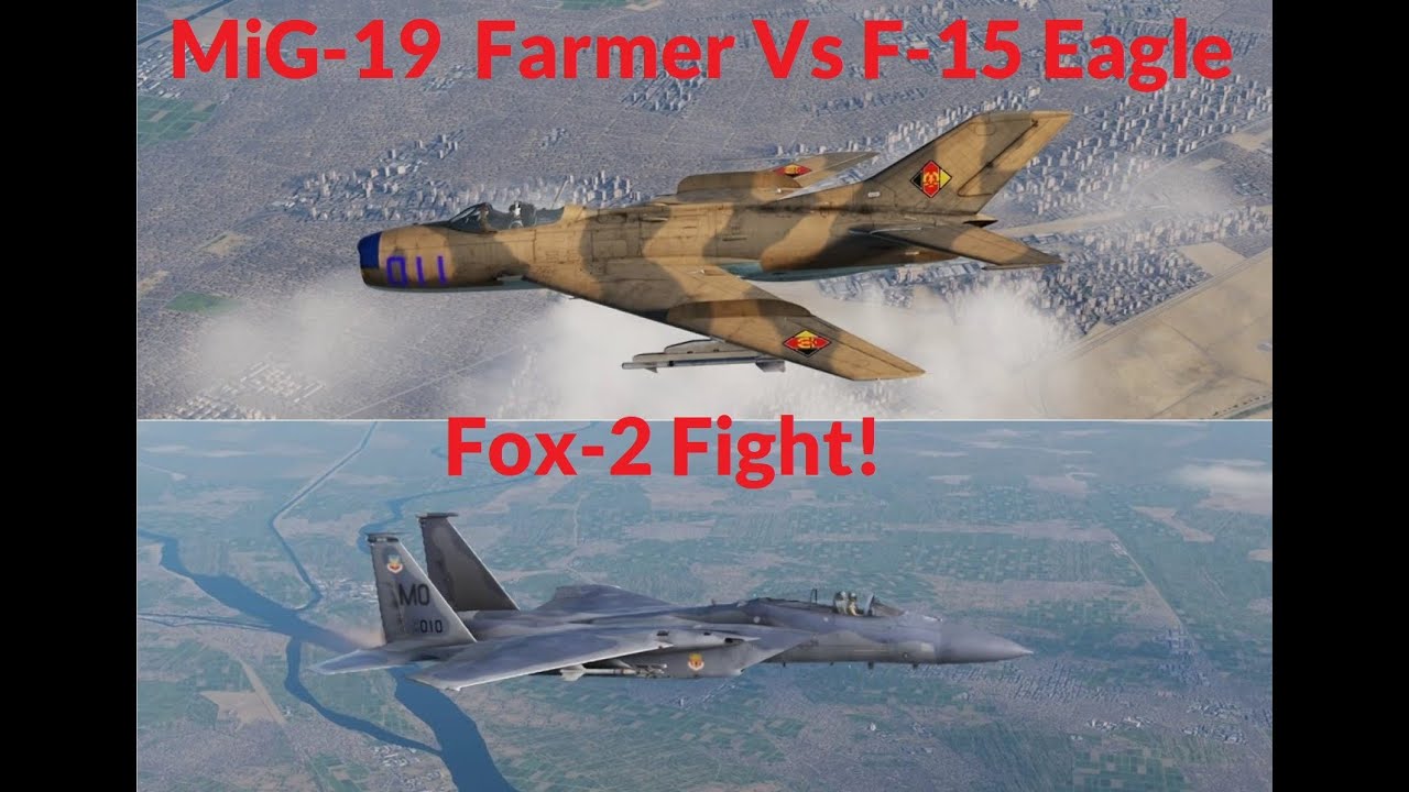 MiG-19 Farmer vs F-15 Eagle Fox-2 Dogfight DCS