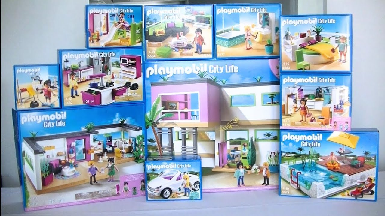 Unboxing Playmobil : La maison moderne (2014) - 5574, 5575, 5576, 5577... 5579, 5582... 5586