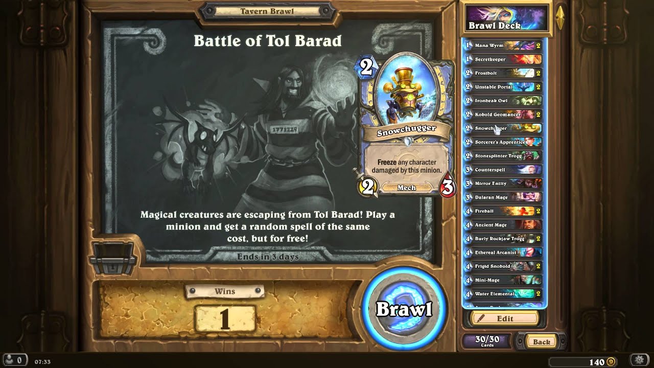 Tavern Brawl Deck - March 2016 - Battle of Tol Barad (EASY WIN)