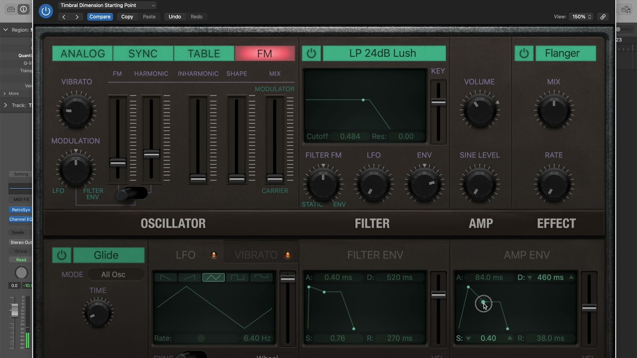 Retro Synth Timbre exploration demo