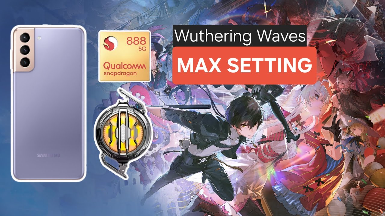 Galaxy S21 5G Wuthering Waves test | Snapdragon 888 Performance with Memo CX07 Cooler