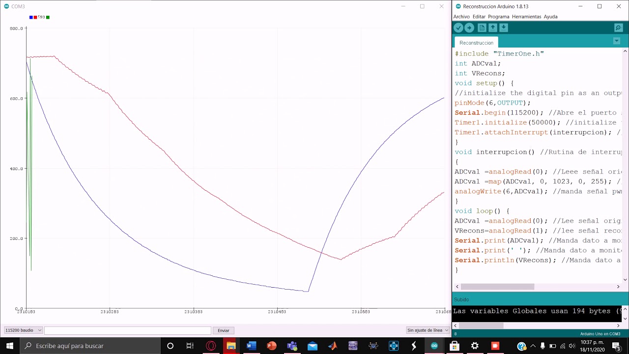 RECONSTRUCCION DE SE&Ntilde;ALES CON ARDUINO