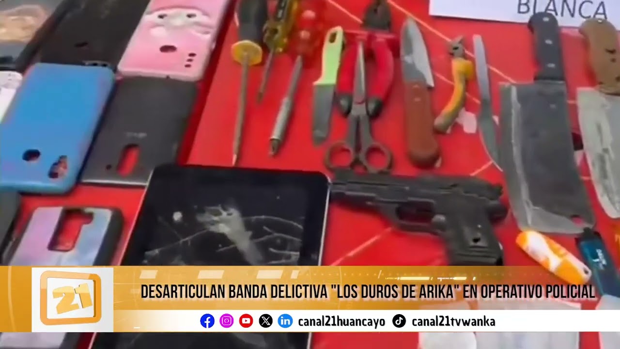 Detienen a banda delictiva en operativo en Huancayo