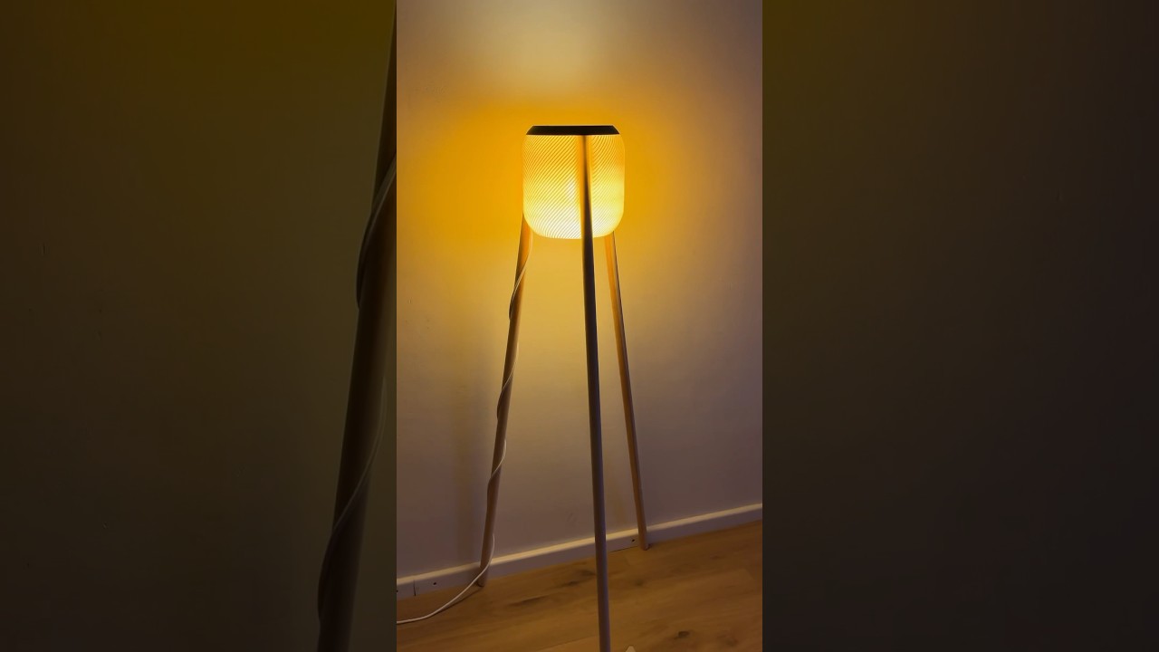 Umea - a 3D printed standing lamp #asmr #3dprinted #lamp #light #interiordesign #diyhomedecor #diy