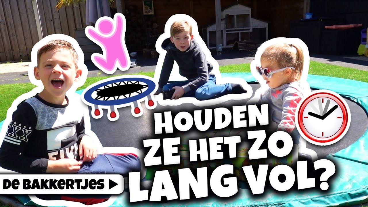 ZO LANG MOGELIJK OP DE TRAMPOLINE BLIJVEN ZITTEN !! 🧘🏻‍♂️🧘🏻‍♂️ - De Bakkertjes #241
