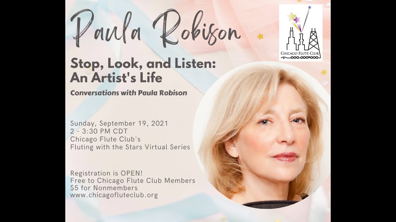 CFC Fluting with the Stars - Paula Robison: Stop, Look, and Listen, September 19, 2021