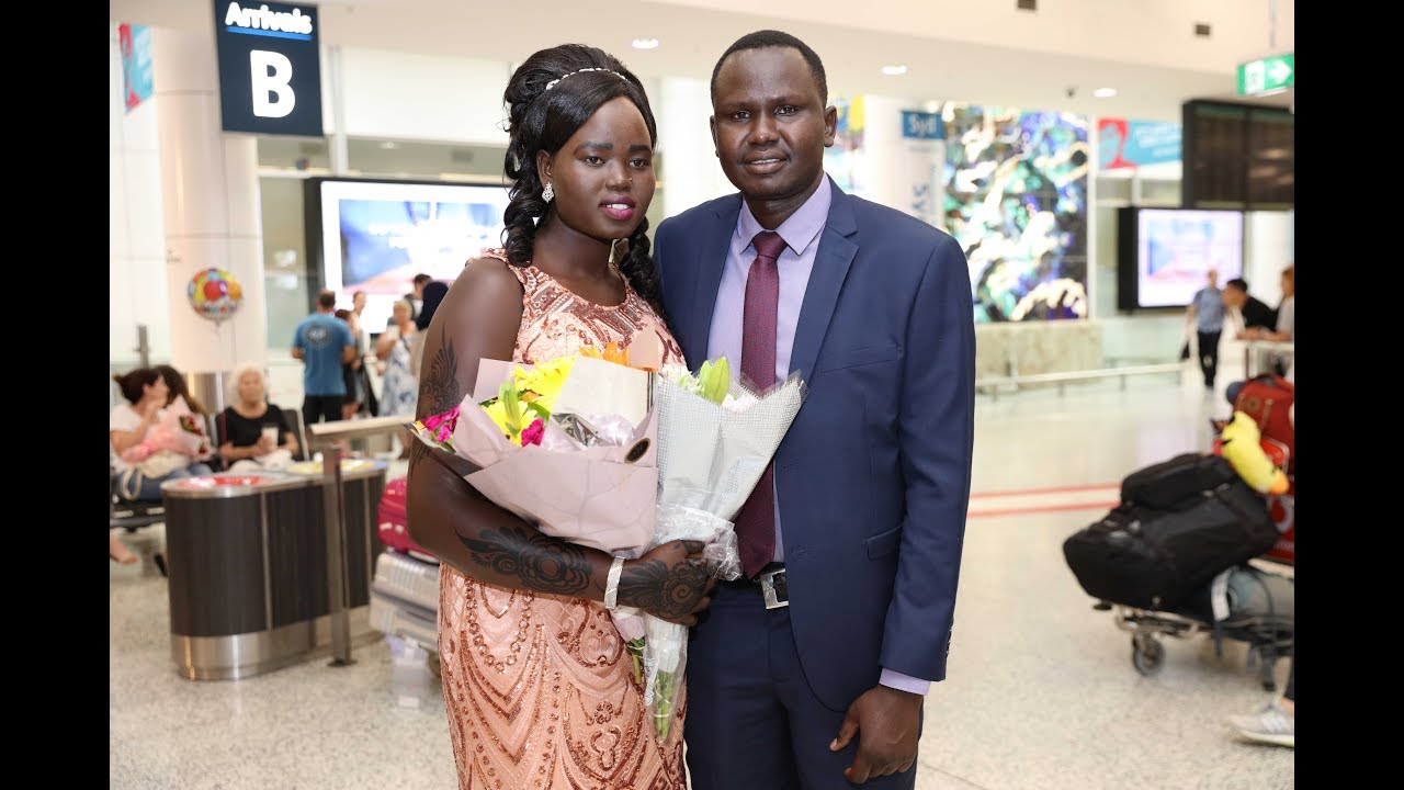 Aguer Kuir's Wife (Aluong Ayiik Akuok) welcoming to Australia
