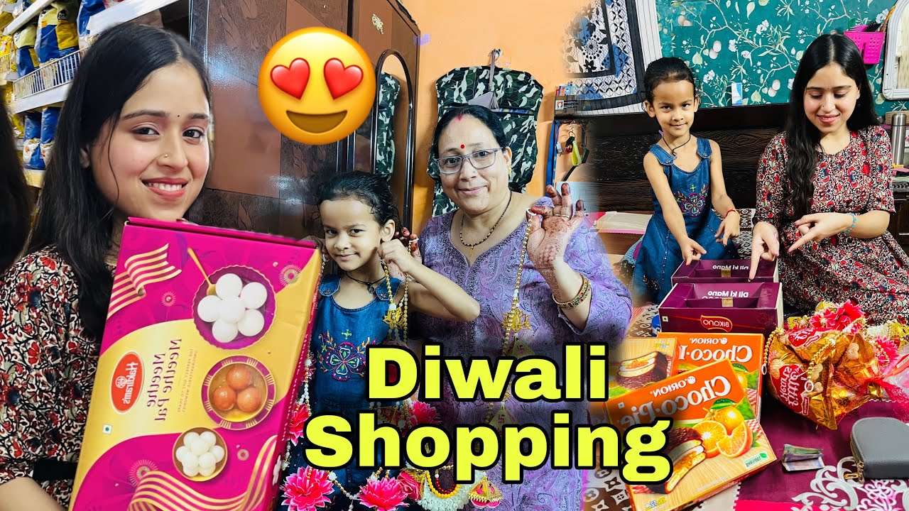 Diwali shopping with family 🪔 🛍️ || Full Festive Vibes 2025 ✨|| Preeti Rawat Vlogs 