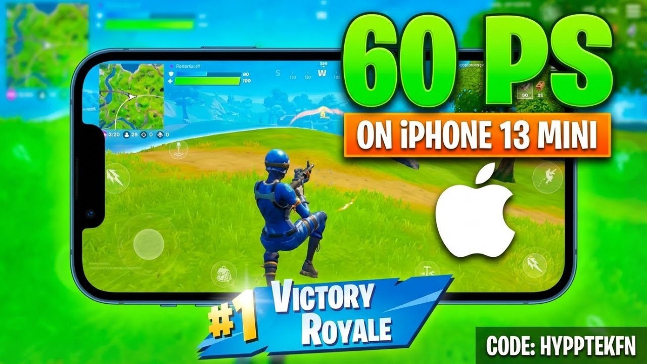 Fortnite Mobile on iOS iPhone 13 Mini – Smooth 60 FPS Gameplay!