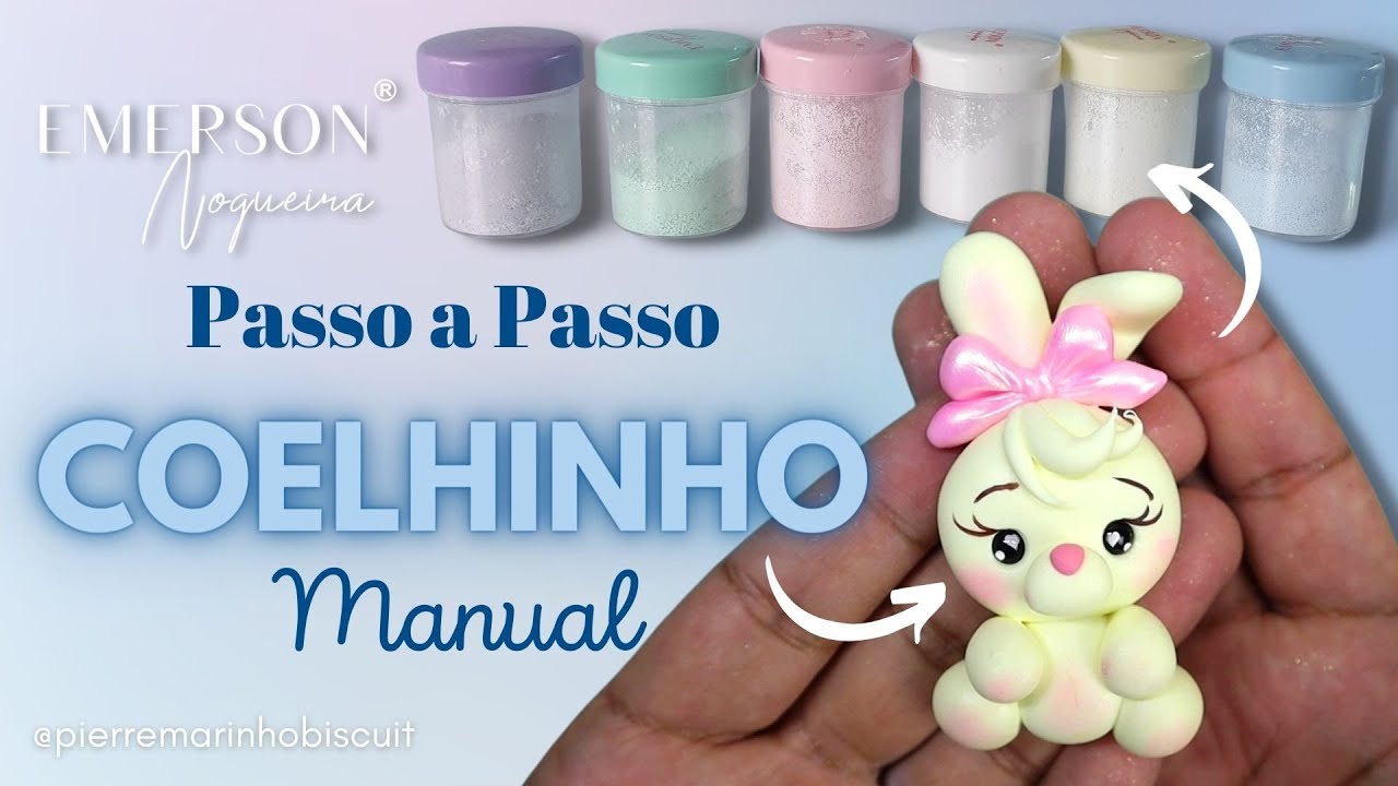 COELHO EM BISCUIT MANUAL | Usando os pozinhos mágicos do Emerson Nogueira | Candy Colors