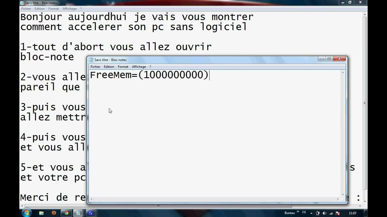 TUTO comment accelerer son pc sans logiciel
