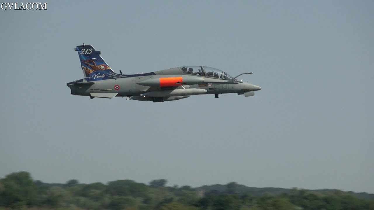 Italian Air Force Aermacchi MB-339 departure RIAT 2022