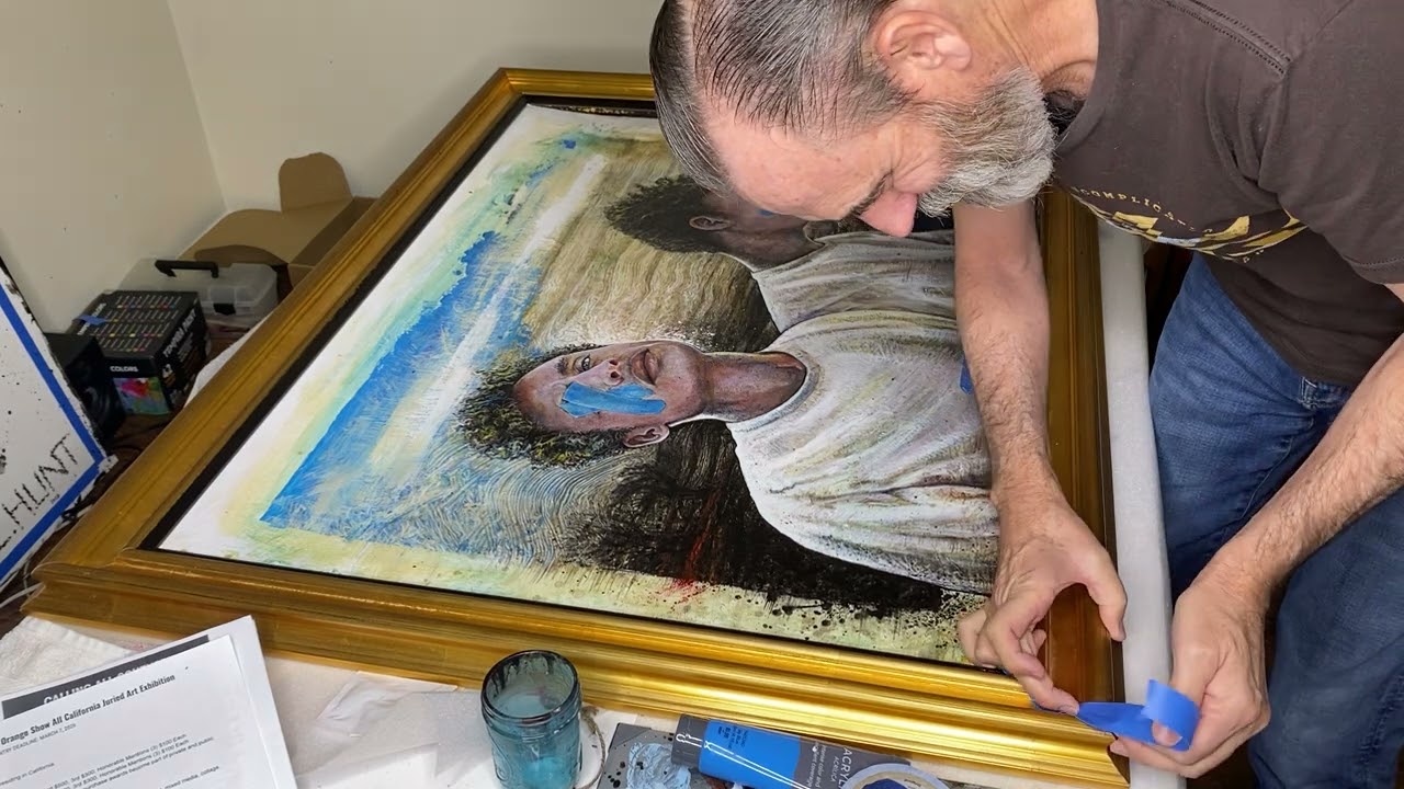Adding Blue Tape to the Frame of 