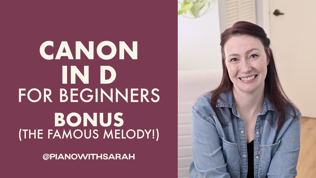 Learn the famous melody from Canon in D (for piano beginners!)