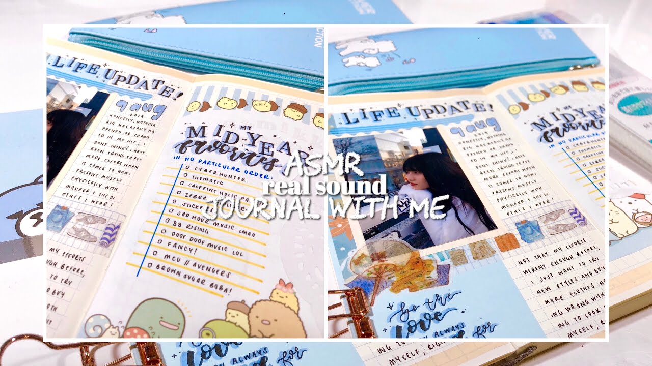 asmr real sound journal with me #4 🖌