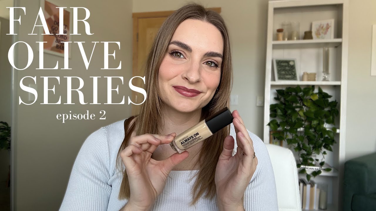 Trying another fair olive foundation: Smashbox Always On Foundation 🫒 first impressions & wear test
