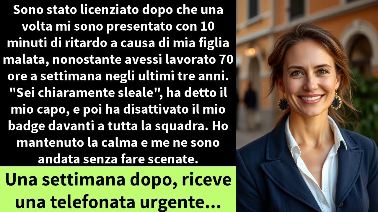 Sono stato licenziato dopo che una volta mi sono presentato con 10 minuti di ritardo a causa di mia
