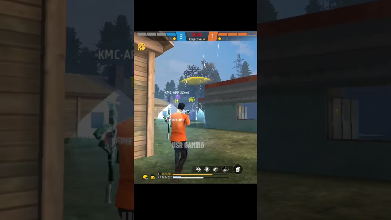 KMC APUZZ 1 VS 4 😱🔥 #ffkyc #usrgaming