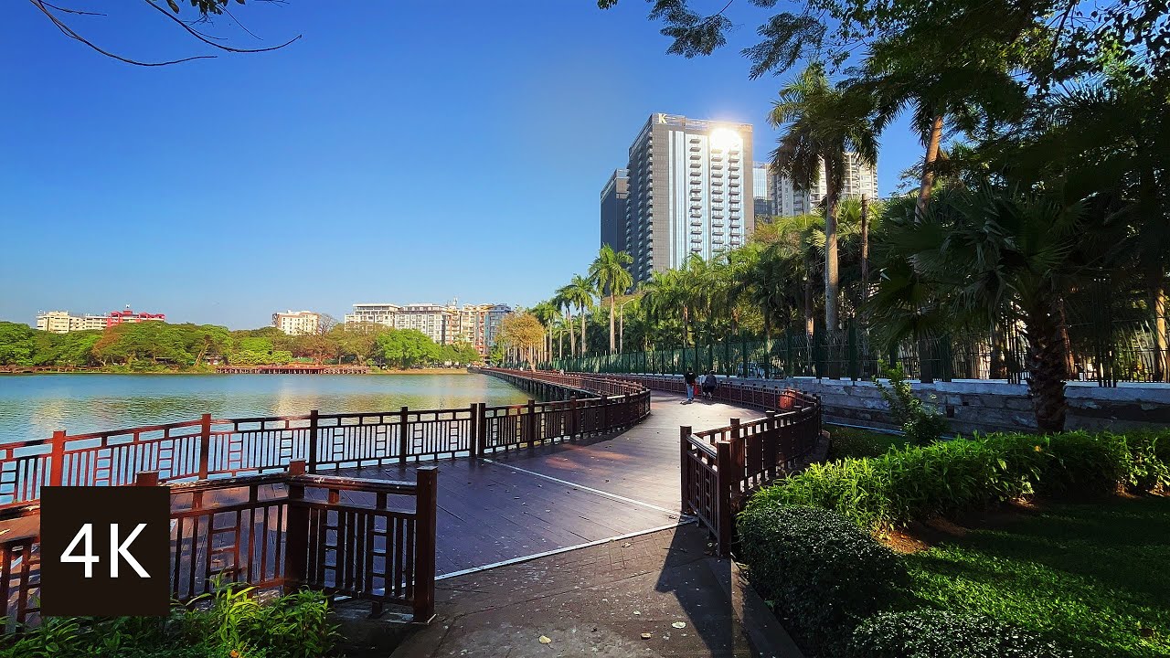 Yangon Most Iconic Lake, Kandawgyi Lake Side Walk