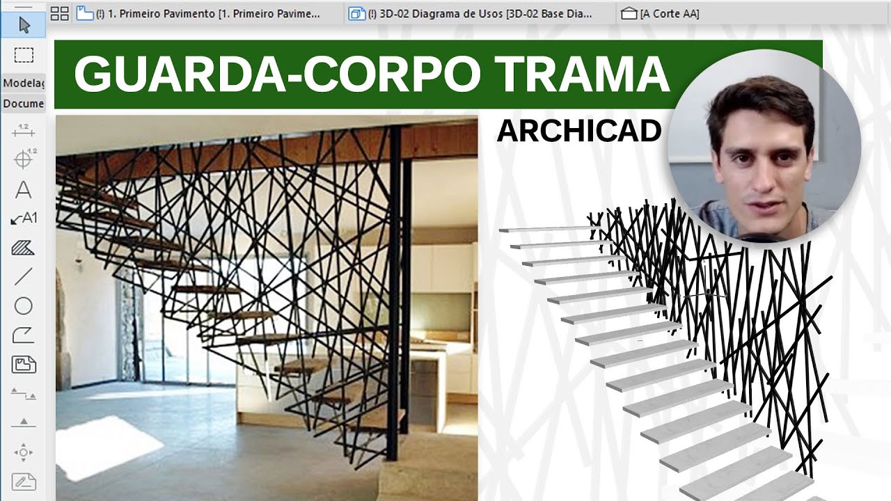 Guarda-Corpo Trama - Ferramenta Trussmaker | Archicad