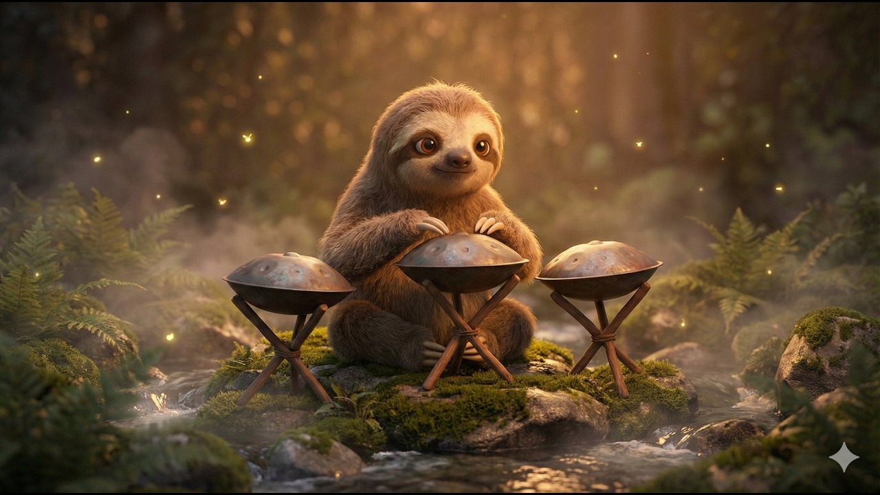 Sloth Cozy Spa 🦥  Slow Handpan Sound Bath