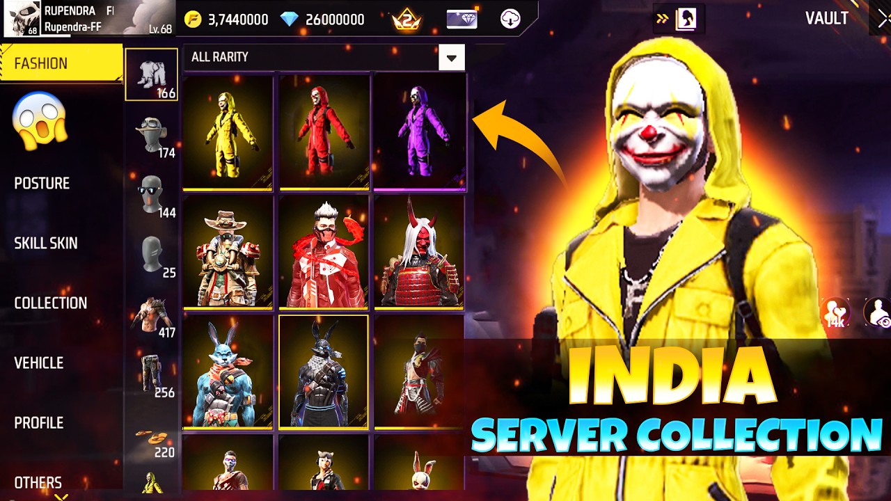 MY FREE FIRE INDIA SERVER ID COLLECTION 😱❤️🇮🇳 || INDIA SERVER COLLECTION - GARENA FREE FIRE