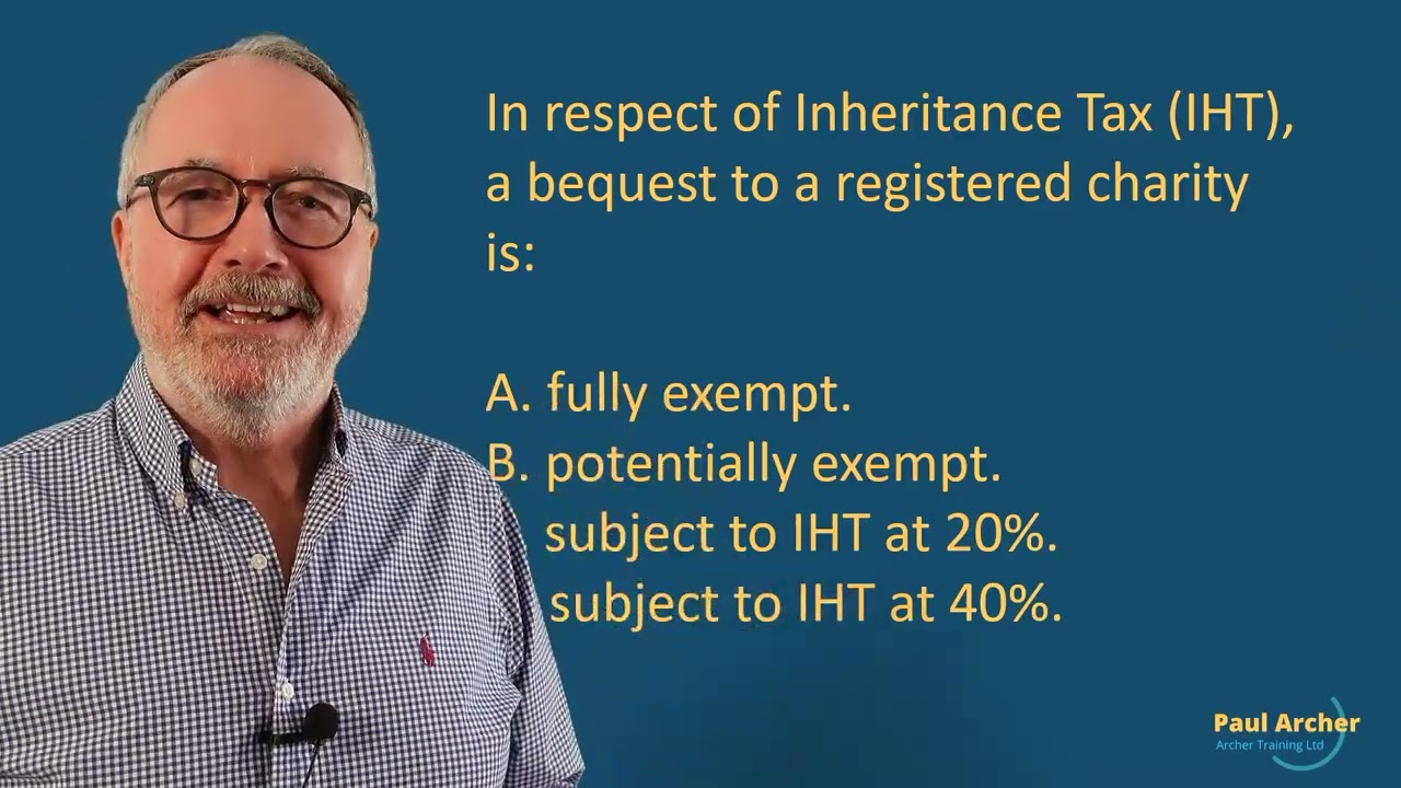 7 CeMAP Style Questions Inheritance Tax
