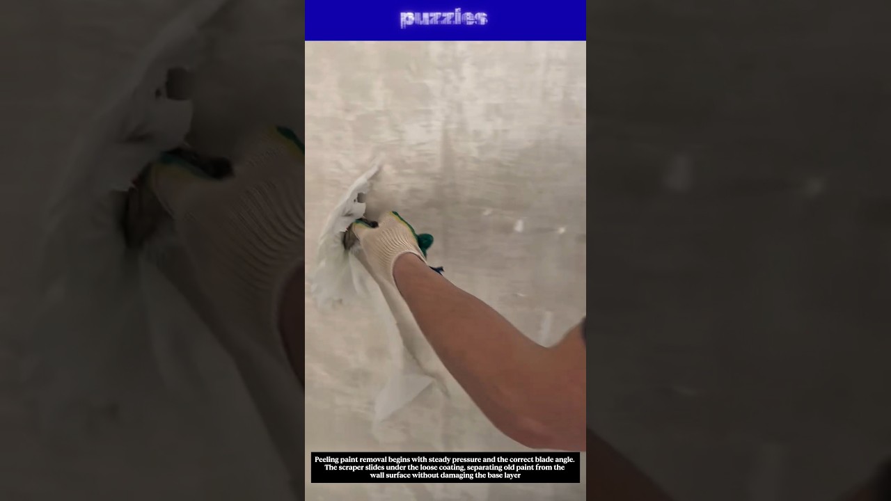Old Wall Paint Removal in Seconds | Satisfying Wall Scraping