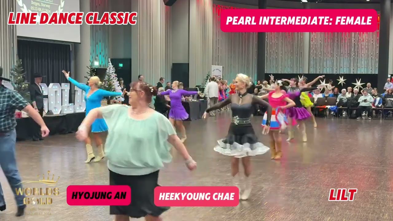 WORLDS GOLD 2024 | Line Dance Classic | Pearl Intermediate: Female | Lilt #gold_linedance #안효정 #채희경