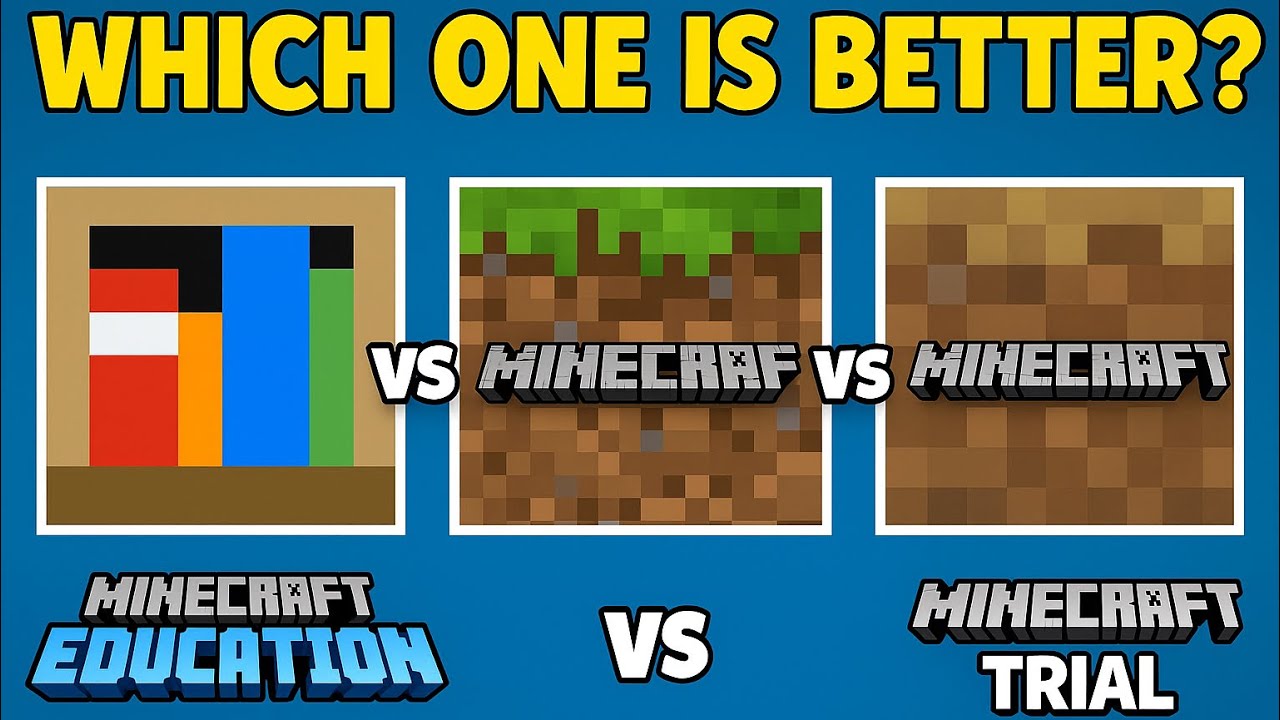 MINECRAFT TRIAL vs MINECRAFT vs MINECRAFT EDUCATION!! | Huge Differences..